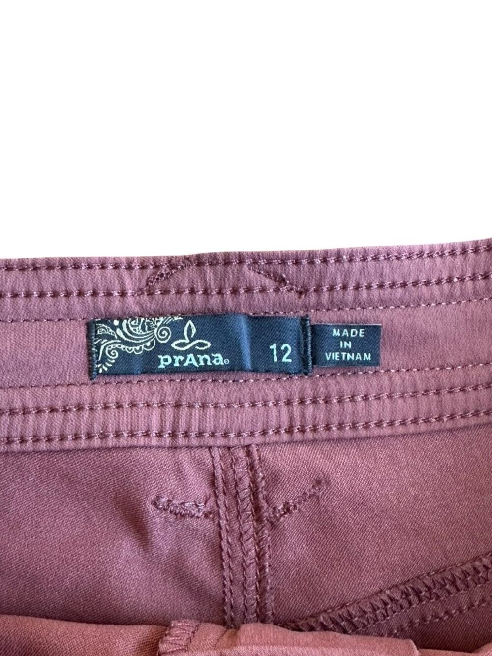 PrAna Women’s NWOT Stretch Hiking Trail Shorts Mauve Outdoor Size 12 Gorpcore - Picture 2 of 6